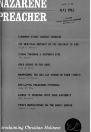 Title Page of Nazarene Preacher
