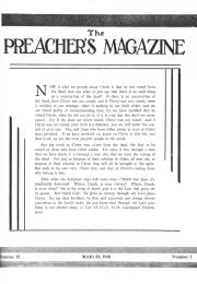 Title Page of Preacher's Magazine