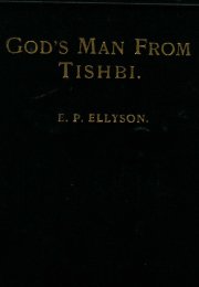 Image of Book Cover God's Man from Tishbi