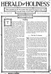 Title Page of Herald of Holiness - April 10, 1918