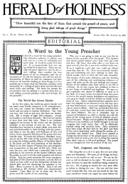 Title Page of Herald of Holiness - January 15, 1919
