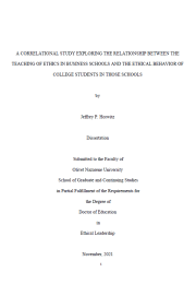 Title page of dissertation
