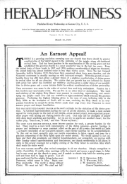 Title page of Herald of Holiness - March 10, 1920