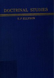 Image of Book Cover - Doctrinal Studies