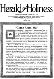 Title Page of Herald of Holiness - April 14, 1920