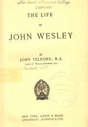 Title Page of Book - The Life of John Wesley