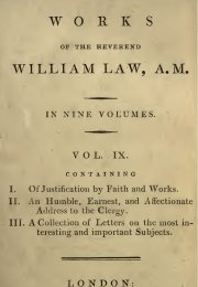 Title Page of The Works of William Law Volume 9