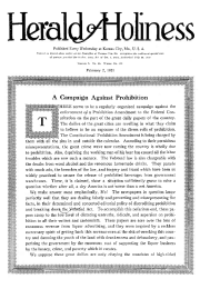 Title Page of Herald of Holiness - February 2, 1921