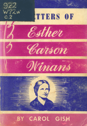 Cover of Letters of Esther Carson Winans 1951 edition