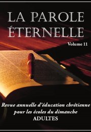 La parole éternelle, volume 11