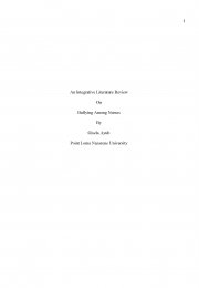 An Integrative Literature Review on Bullying among Nurses