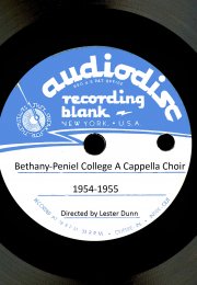 Bethany Peniel College A Cappella Choir 1954-1955 Albums