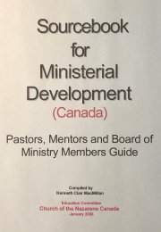 Sourcebook for Ministerial Development (Canada, 2006)