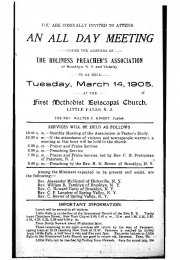 Flyer of Meeting of Holiness Preacher's Association of Brooklyn, NY and Vicinity
