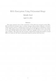 RSA Encryption Using Polynomial Rings