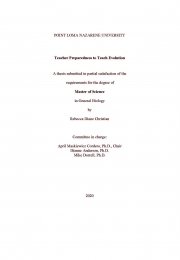 Teacher Preparedness to Teach Evolution