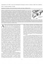 Optimization of a FRET Assay for Evaluating the Biological Activity of Anthrax Lethal Factor Inhibitors