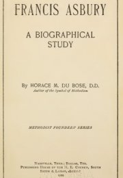 Francis Asbury: a biographical study