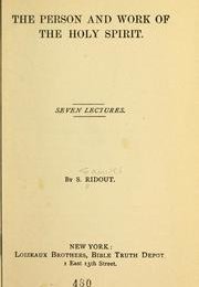 The Person and Work of the Holy Spirit : Seven Lectures