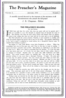Cover of Preacher's Magazine