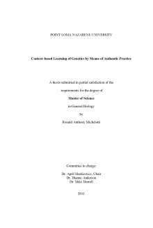 Context-based Learning of Genetics by Means of Authentic Practice