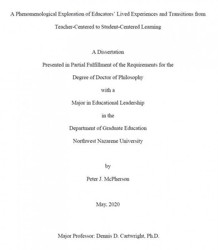 Dissertation cover