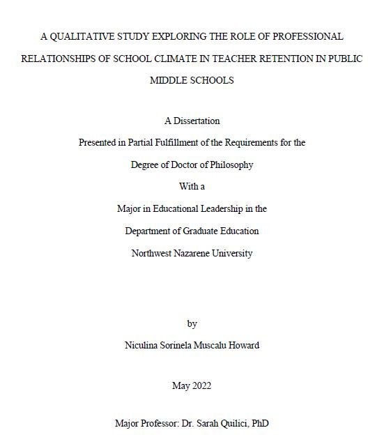 Dissertation cover