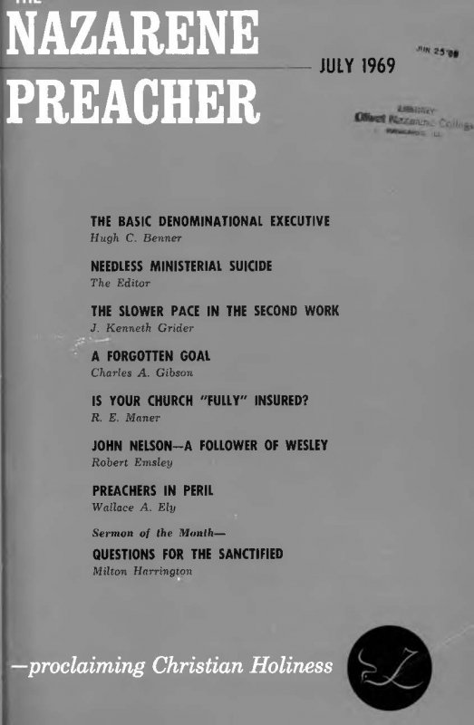 Title Page of the Nazarene Preacher