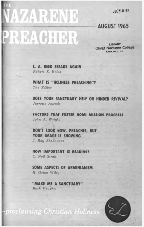 Title Page of Nazarene Preacher