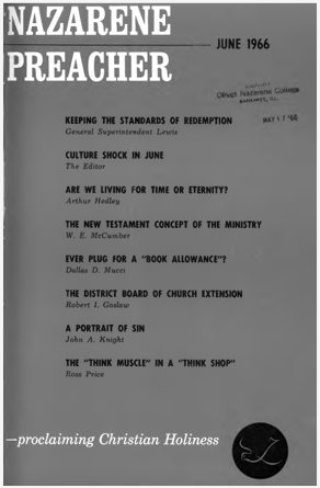 Title Page of Nazarene Preacher
