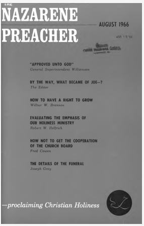 Title Page of Nazarene Preacher