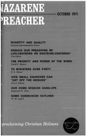 Title Page of Nazarene Preacher