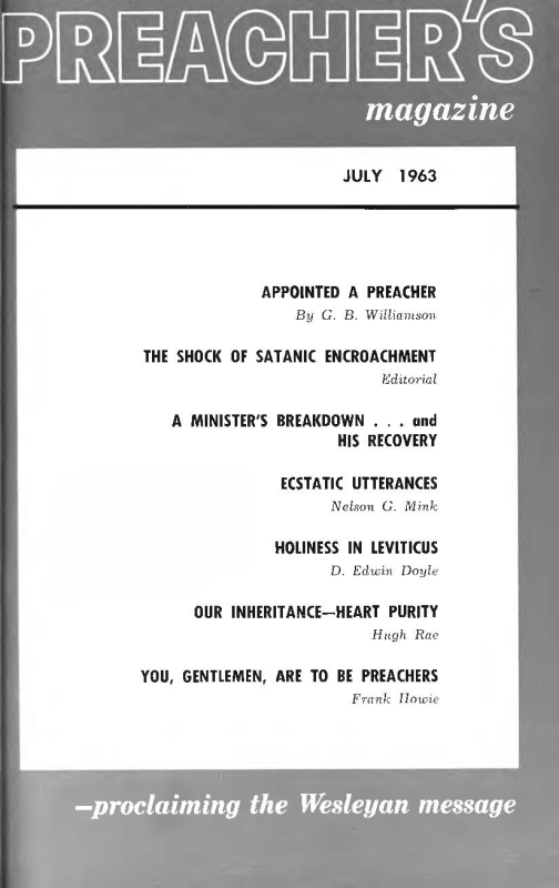 Title Page of Preacher's Magazine