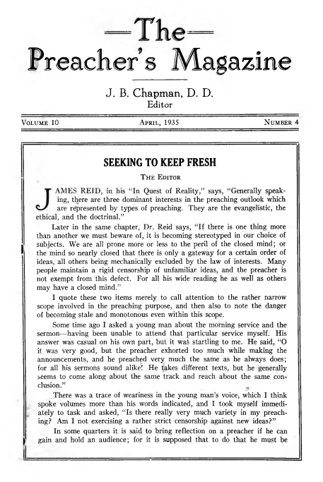 Cover of Preacher's Magazine