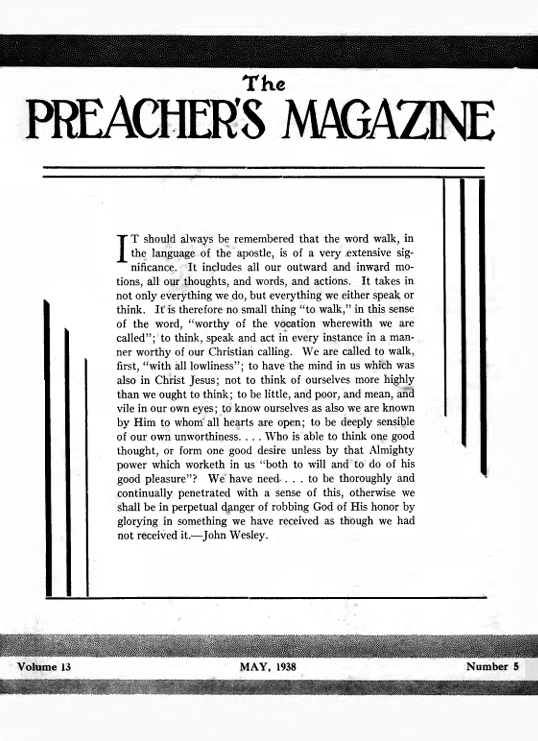 Title Page of Preacher's Magazine