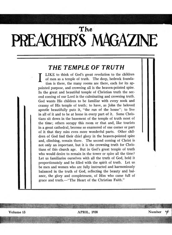 Title Page of Preacher's Magazine