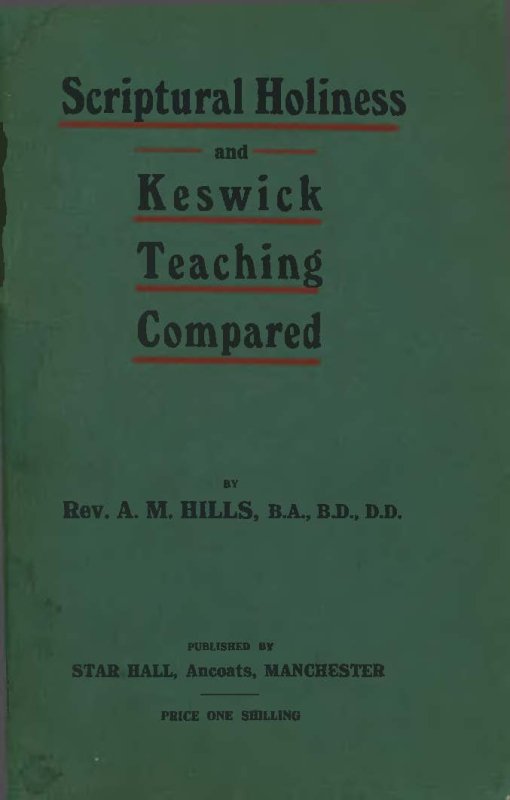Image of Cover Scriptural Holiness and Keswick Teaching Compared