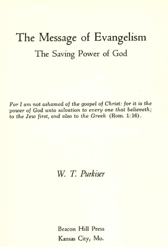Image of title page The Message of Evangelism
