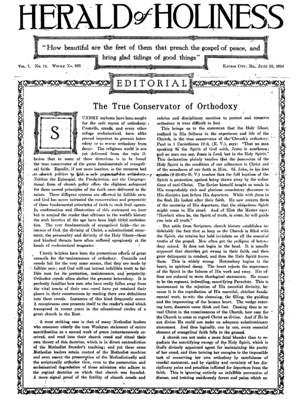 Herald of Holiness - June 19, 1918