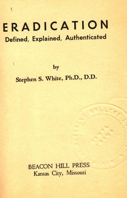 title page of the book Eradication
