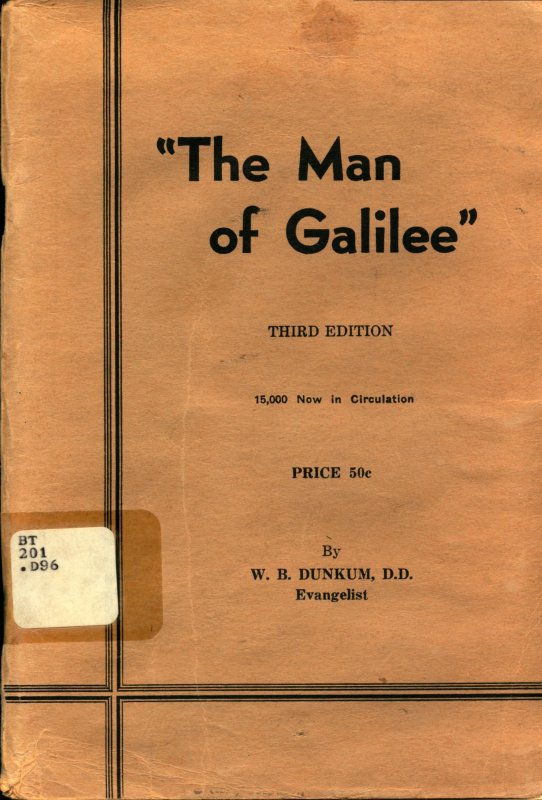 Cover Image of Book - The Man of Galilee