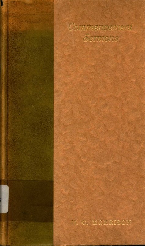 Book Cover Image Commencement Sermons