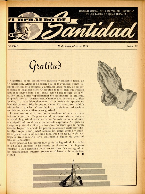 Portada: Gratitud, Anónimo