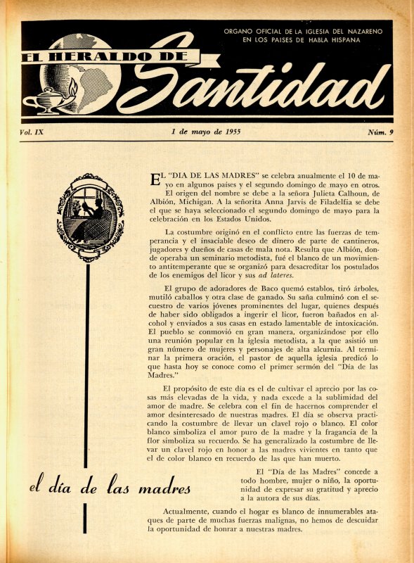 Portada: El día de las madres, Anónimo