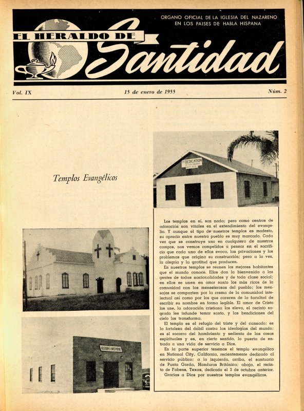 Portada: Templos evangélicos, Anónimo