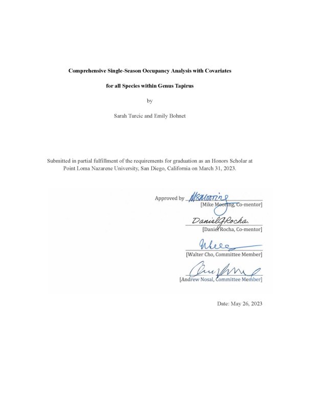Emily Bohnet and Sarah Turcic - Cover Page