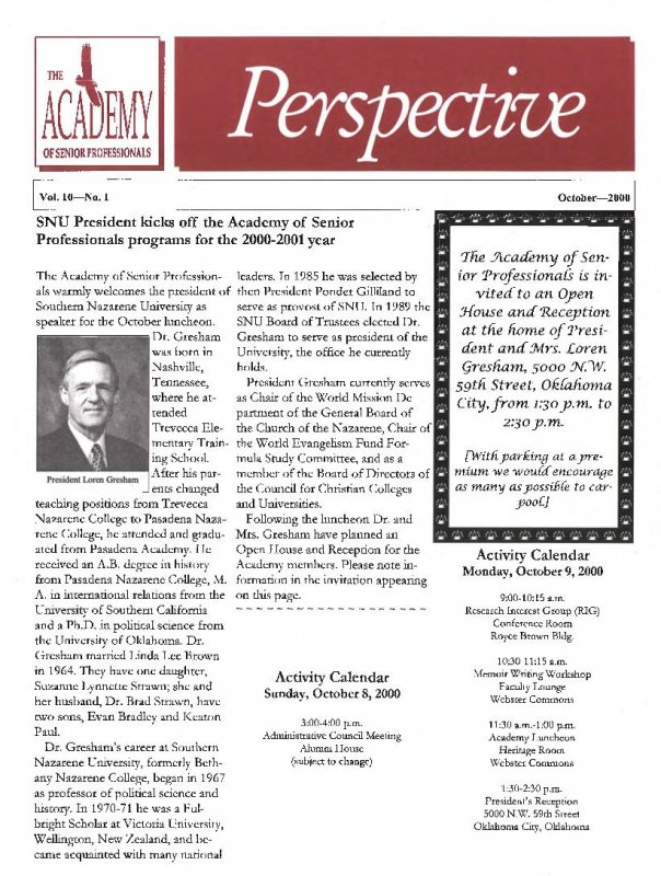 The Academy Perspective Vol. 10 2000-2001