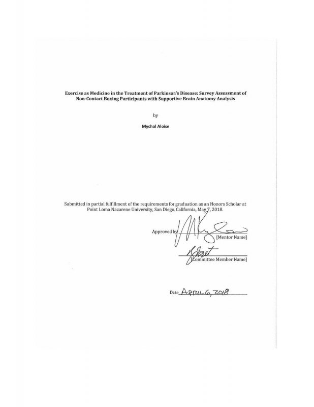 Exercise as Medicine in the Treatment of Parkinson's Disease: Survey Assessment of Non-Contact Boxing Participants with Supportive Brain Anatomy Analysis