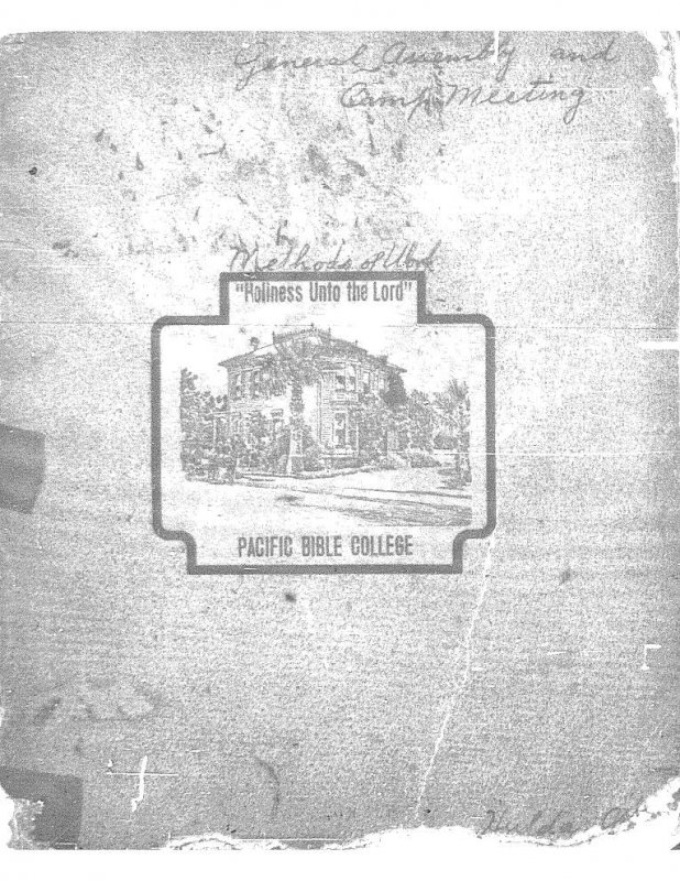 Notes on the Eleventh Annual Assembly of the Church of the Nazarene, 1906 and Other Talks, 1907