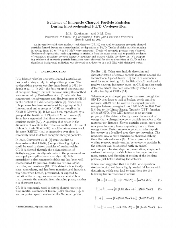 Evidence of Energetic Charged Particle Emission During Electrochemical Pd/D Co-deposition